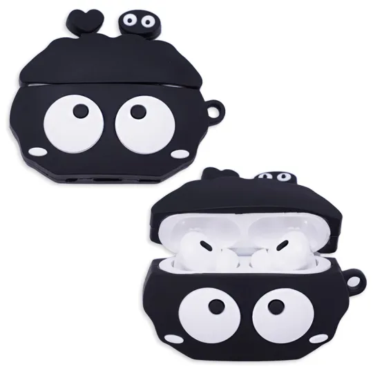 WANSI Compatibility With AirPods Pro 2, AirPods 1, Or AirPods 23 Silicone Small Black Coal Ball Headphone Cases