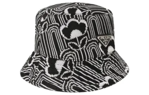 PRADA Polyester Bucket Hats Women's Black