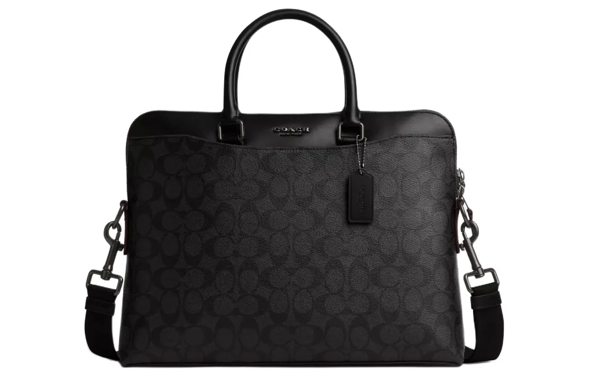 COACH Beckett Leather Briefcases Large Men's Black