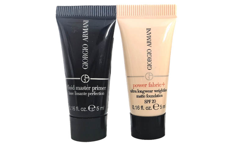 Armani, foundation, makeup primer, set, sample, improves skin tone, 5 ml, 5 ml
