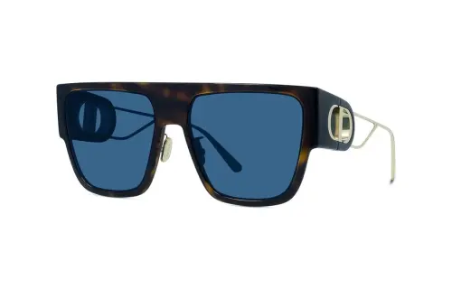 DIOR Metal Plastic Square Sunglasses Women's Tortoiseshell