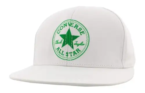 Converse Patterned Print Synthetic Fiber, Fabric Baseball Caps Unisex White