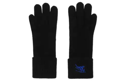 Burberry Equestrian Knight Embroidered Slip-On Gloves