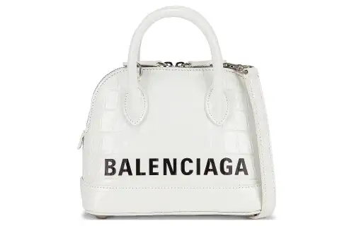 Balenciaga Ville Leather Shoulder Bag, Crossbody Bag, Handbag Women's White