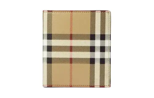 Burberry Polyurethane Card Holder Men's Beige