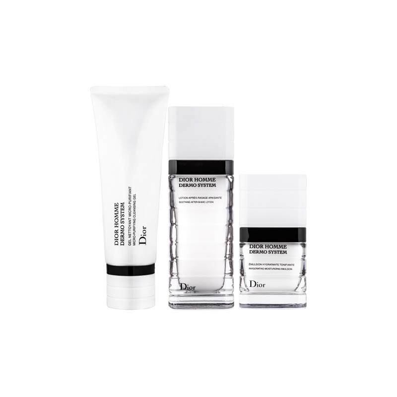 DIOR Cleansing milk, toner, men's lotion, moisturizing smoothing anti-age refreshing skin care set, 3 piece set, oil sheen control