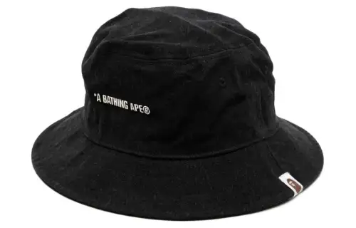 A BATHING APE Logo embroidered Bucket Hat