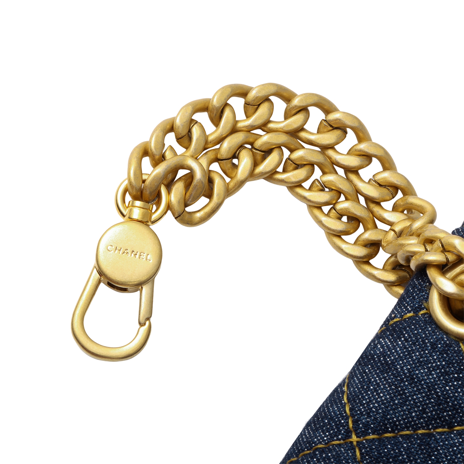 Женская сумка Chanel 23S Double You Logo (синяя) — фото 6