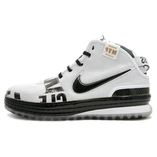 Nike Lebron 6 Vintage Basketball Shoes Men Mid-top White/black/metallic Gold