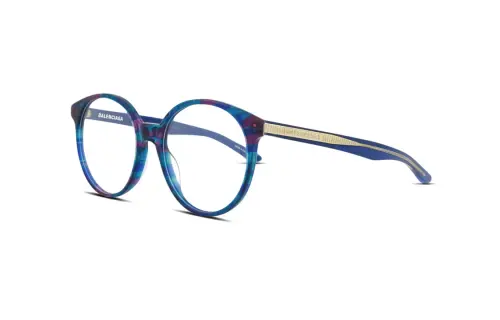 Balenciaga Acetate Round Eyeglass Frames Men's Blue