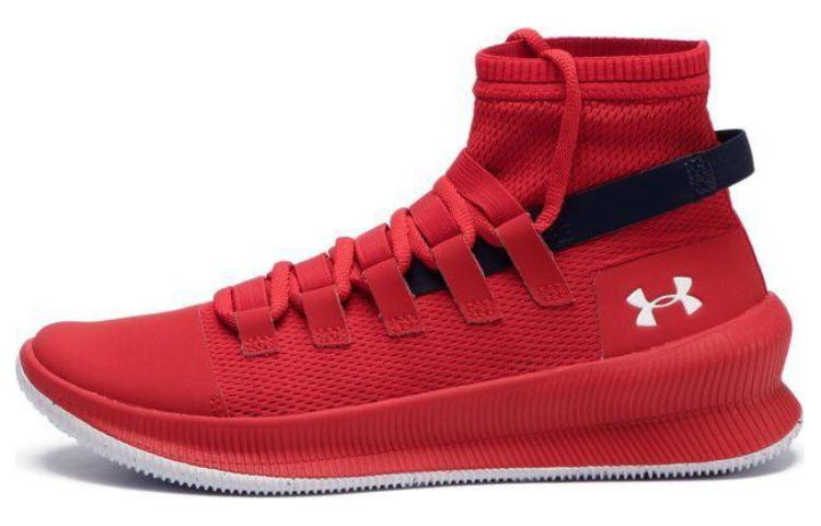 Under Armour M-Tag Future Signature удобная и универсальная высокий Практические баскетбольные туфли мужской стиль красный