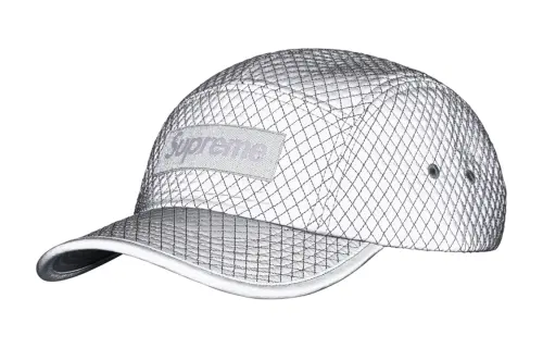 Supreme Polyester Baseball Caps Unisex Silver