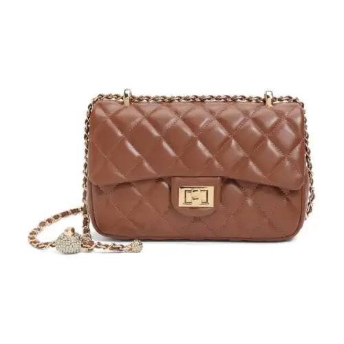 BELLE Artificial Leather Crossbody Bags Medium Women's Brown/Black/Beige/Pink