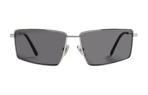 Balenciaga Metal Square Sunglasses Men's Silver