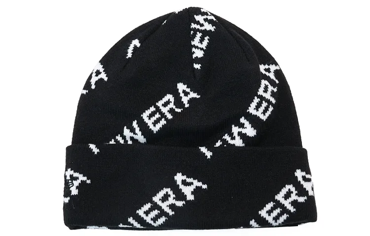 New Era Polyester Black Beanie Unisex