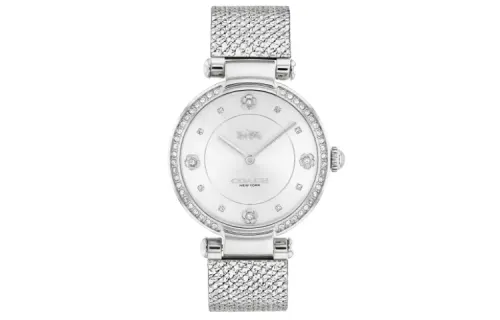 COACH Wrist Watches Quartz Movement Stainless Steel Strap 34mm Silver Dial Women's Watch