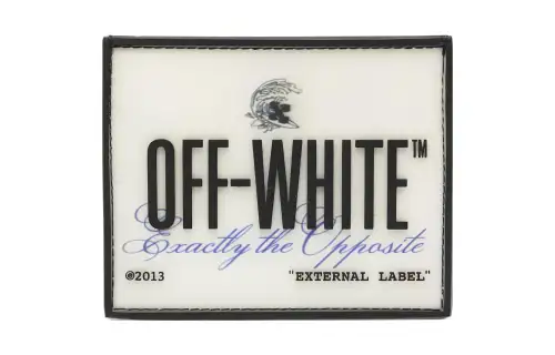 OFF WHITE Logo Patch Card Case Black Multi