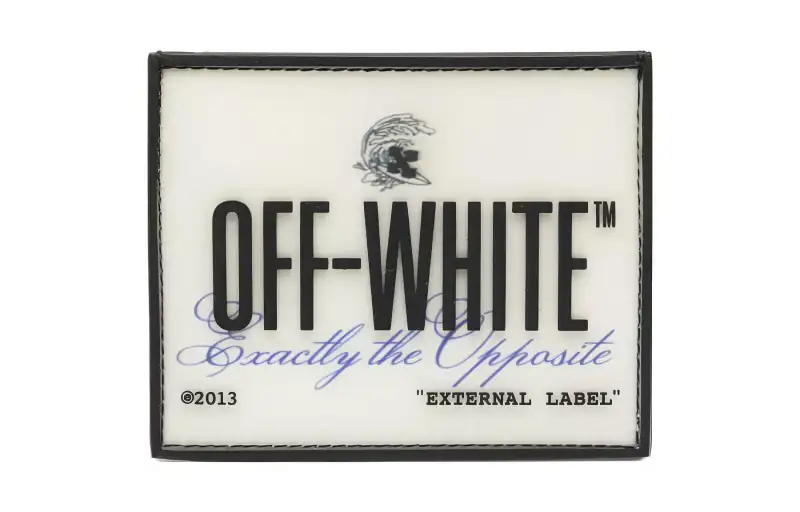OFF WHITE Logo Patch Card Case Black Multi