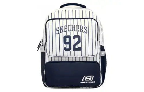 Skechers Zip Closure Fabric Backpack Regular Kids' Navy Blue