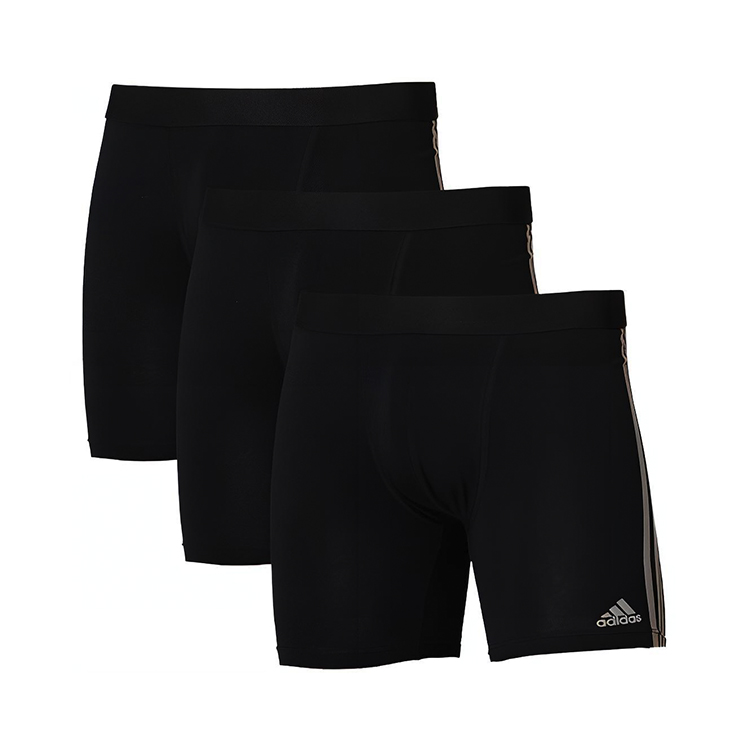 Мужские трусы adidas Quick Dry 3 (черно-серые)