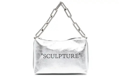 OFF-WHITE Block Pouch leather shoulder bag