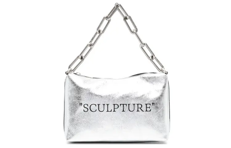 OFF-WHITE Block Pouch leather shoulder bag