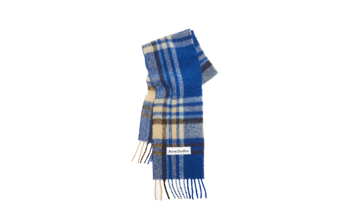 Мужской шарф Acne Acne Studios Mohair Scarf (темно-синий)