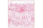 HERMES 45cm Roof Garden Scarves Women's Pink