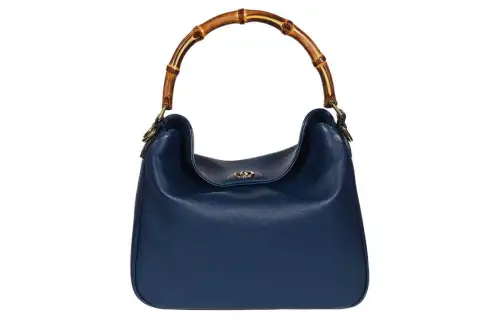 GUCCI Diana Leather Portable Crossbody Bag, Shoulder Bag Medium Women's Dark Blue