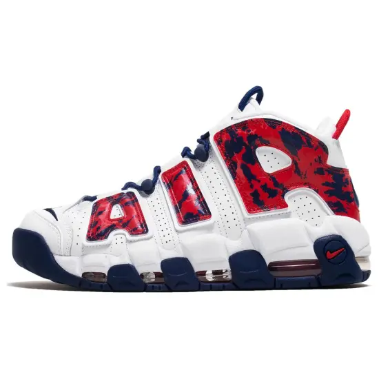 Nike Air More Uptempo Red Navy Camo
