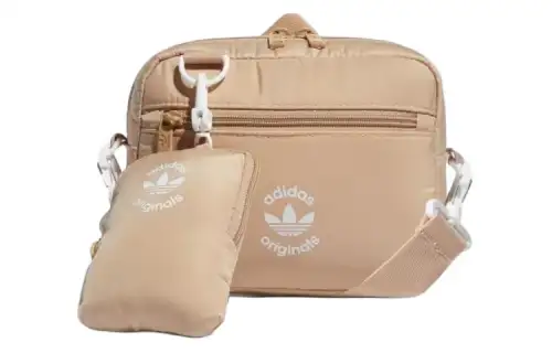 Adidas Puffer And Pouch Crossbody Bag Magic Beige/White