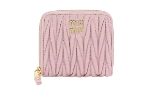 MIU MIU Lambskin Wallet Women's Pink