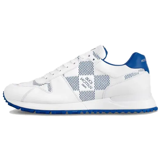 LOUIS VUITTON Run Away Wear-Resistant Low-Top Casual Shoes Men's White Blue