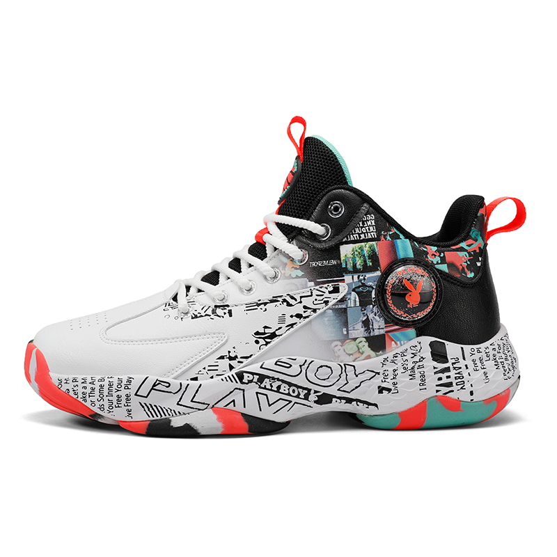 Playboy Плейбой популярный Универсальный нескользящие Удобные ноги высокий Баскетбол мужской стиль