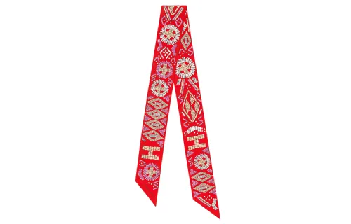 HERMES Silk Scarves Women's Red