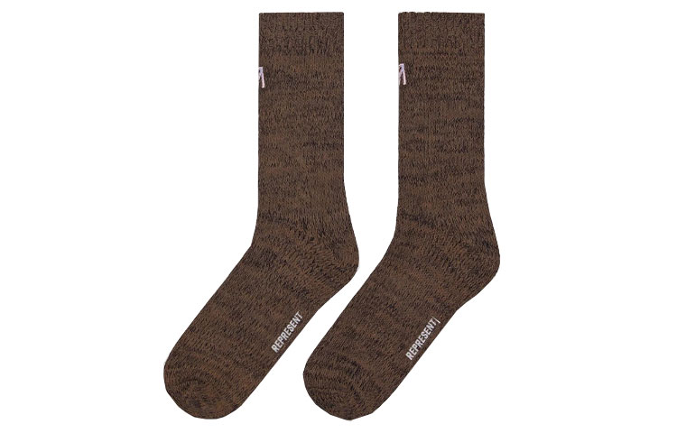 REPRESENT Winter Sock Knee High Socks Men's 1 Pack Brown