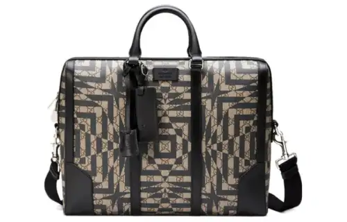 GUCCI Artificial Leather Shoulder Bag, Crossbody Bag, Handbag Men's Black & Ebony