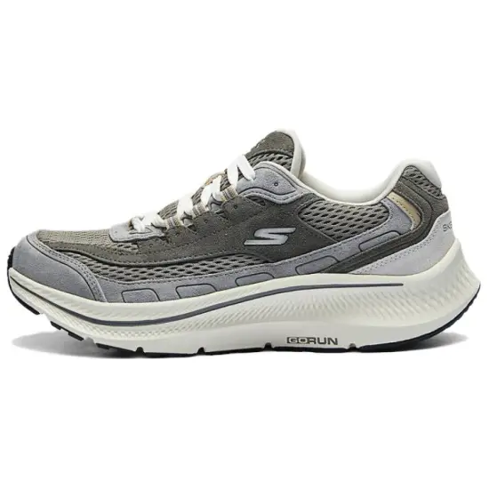 Skechers Go Run Consistent 2.0 Durable Breathable Lightweight Low Top Casual Shoes Men's Gray Brown