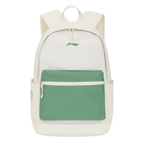 Li Ning Polyester Backpack Unisex White Green