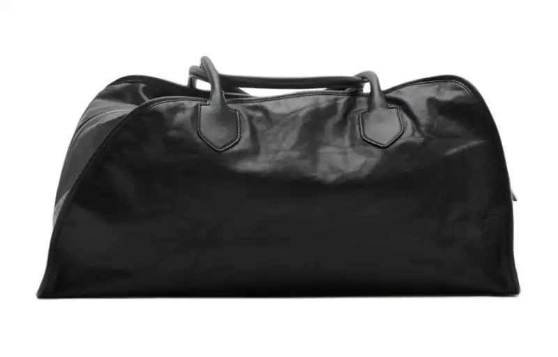 Burberry Calfskin Handbag Travel Bag Medium Men's Black
