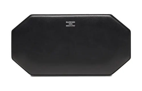 Balenciaga Smooth Cow Leather Cell Phone Pouch Women's Black