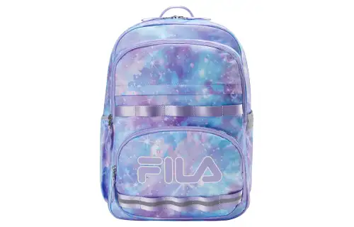 FILA Zip Closure Nylon Backpack Medium Unisex Midnight Purple