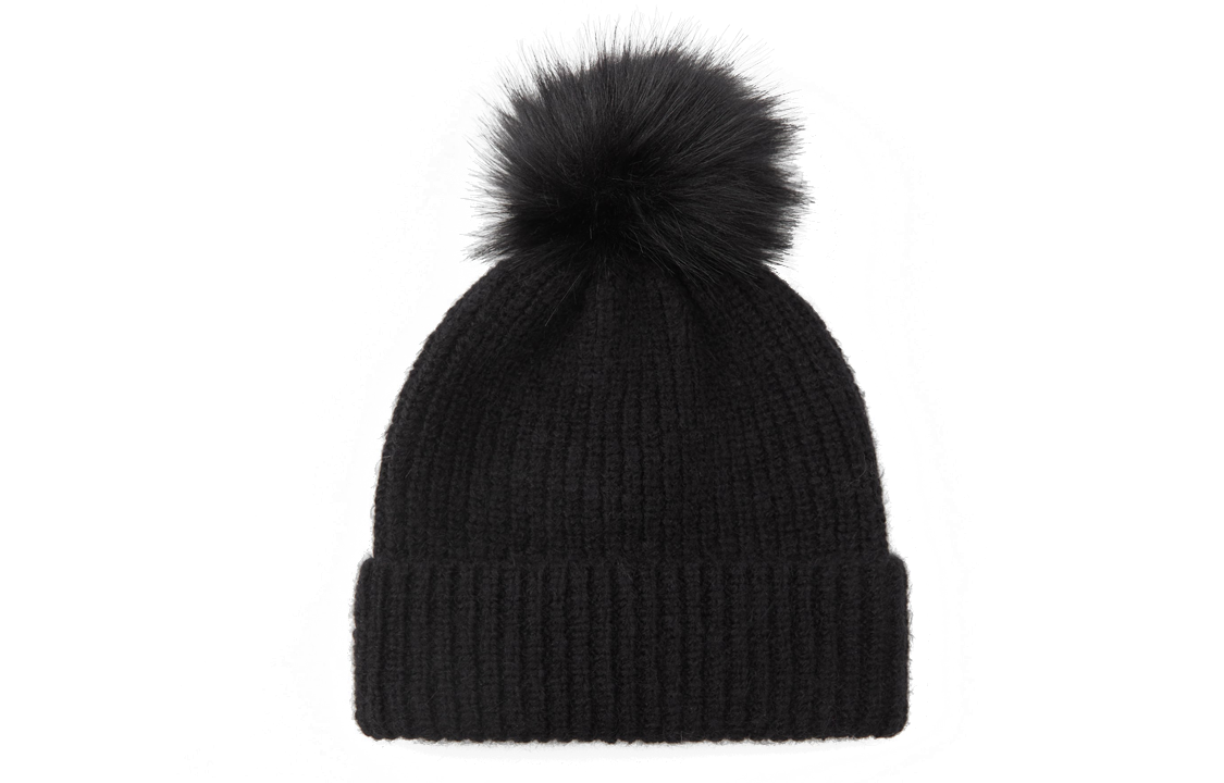 ZARA Solid color design, wool, acrylic, polyester, nylon, spandex, modified acrylic, fleece hat, same style for men and women, couple style, black