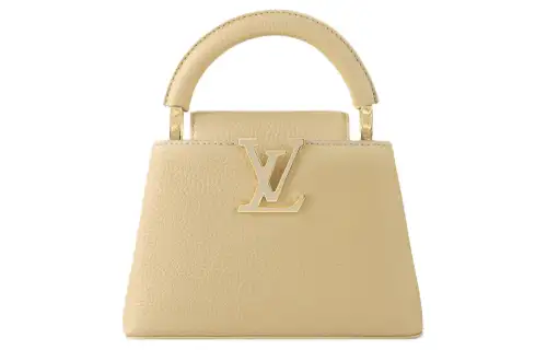 LOUIS VUITTON Capucines Leather Shoulder Bag, Crossbody Bag, Handbag Mini Women's Banana Yellow
