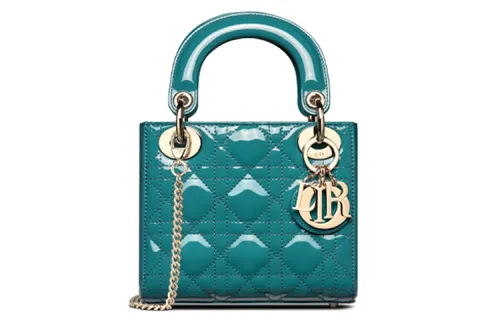 DIOR Lady Dior Patent Leather, Cow Leather Mini Lady Dior Bag Shoulder Bag, Crossbody Bag, Handbag Mini Women's