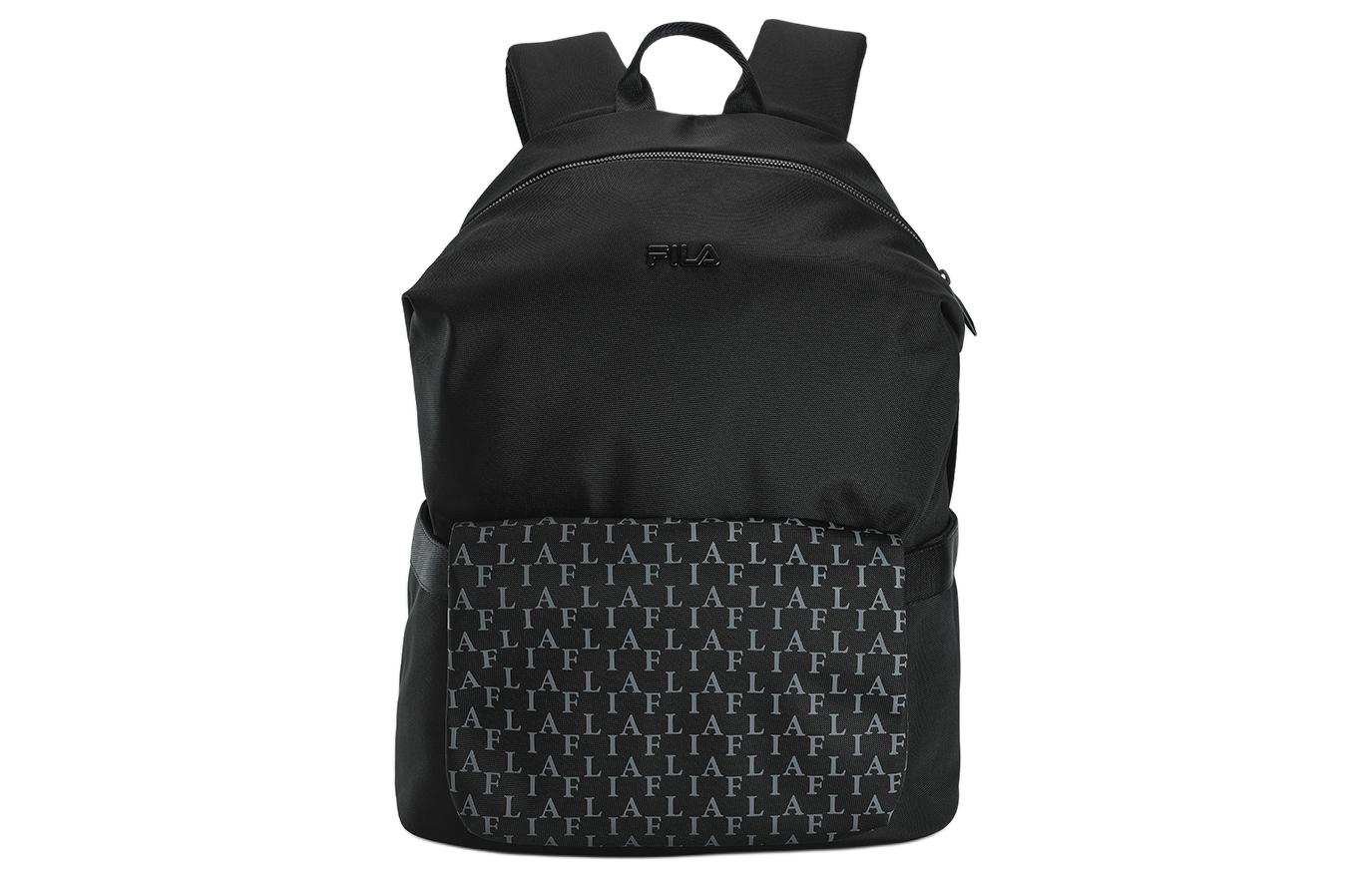 FILA Zip Closure Fabric Backpack Extra Small Men's Jet Black