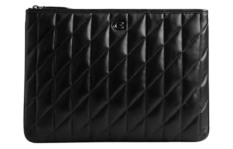 COACH Pillow Sheepskin Clutches Large Women's Black