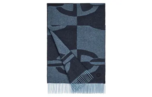 HERMES Knit Scarves Unisex Blue