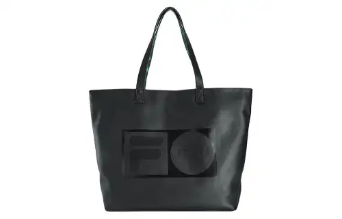 FILA FUSION ×BEAMS Collaboration Pu One Shoulder Handbag Extra Small Unisex Pitch Black