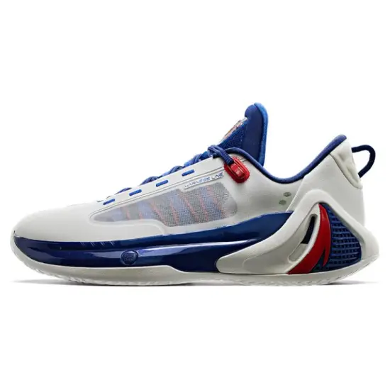 ANTA GH4 Basketball Shoes Men Low-Top White Blue